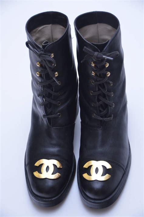 vintage chanel sneakers|vintage chanel combat boots.